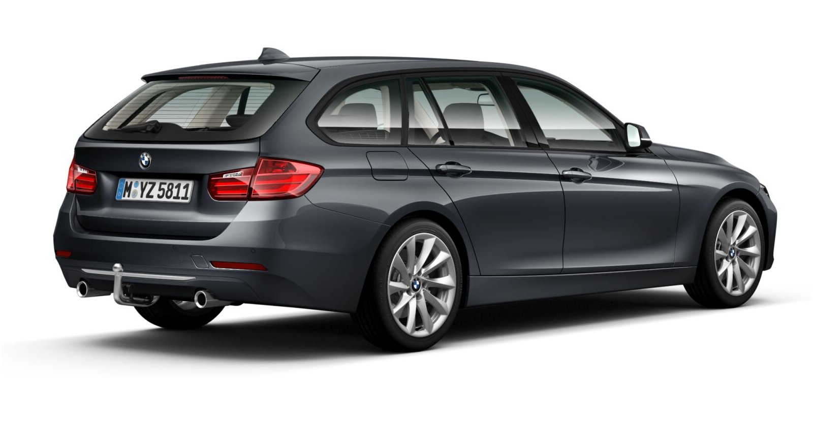 BMW BMW 3er in Grau von hinten