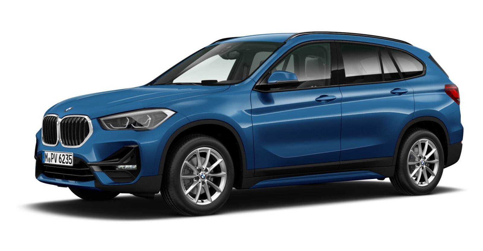 BMW X1 xDrive18d in Blau von vorne