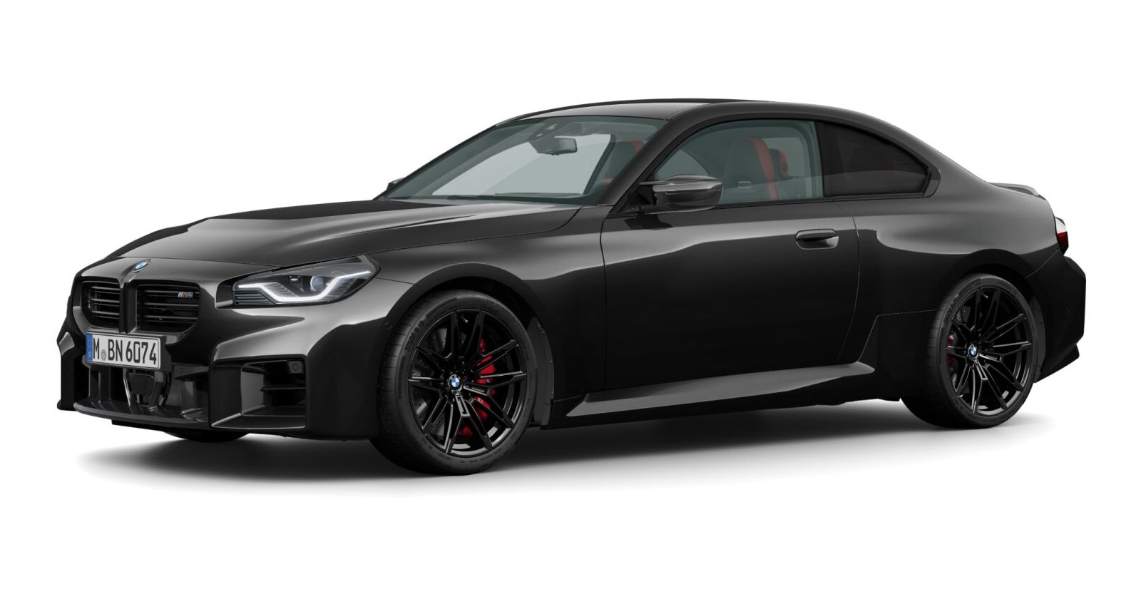 BMW M2 Coupé mit M xDrive in Schwarz von vorne