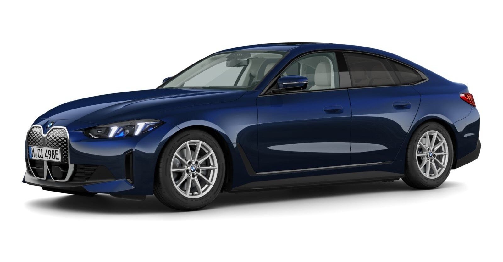BMW BMW I in Blau von vorne BMW BMW I in Blau von vorne