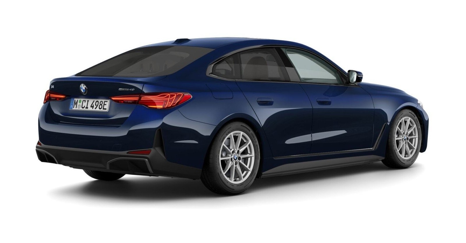 BMW BMW I in Blau von hinten BMW BMW I in Blau von hinten