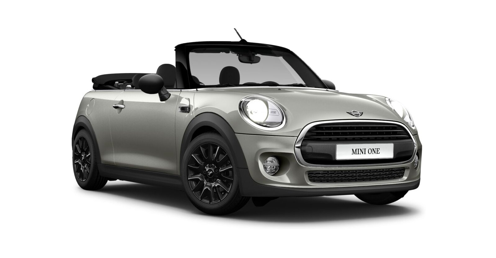 MINI One Cabrio in Silber von vorne