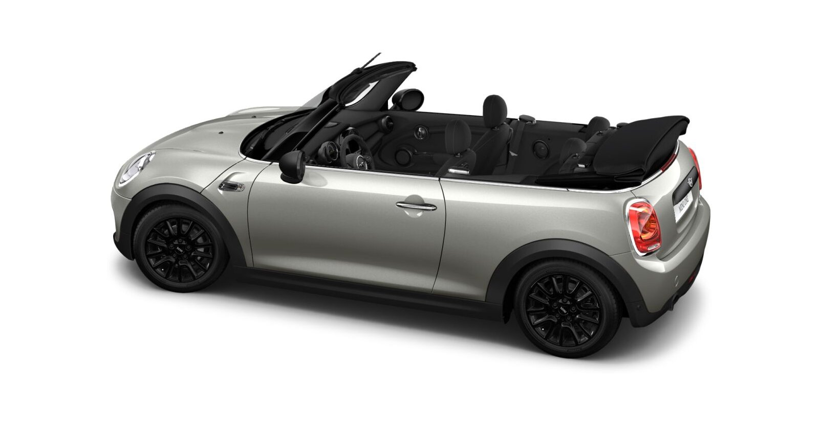 MINI MINI Cabrio in Silber von hinten