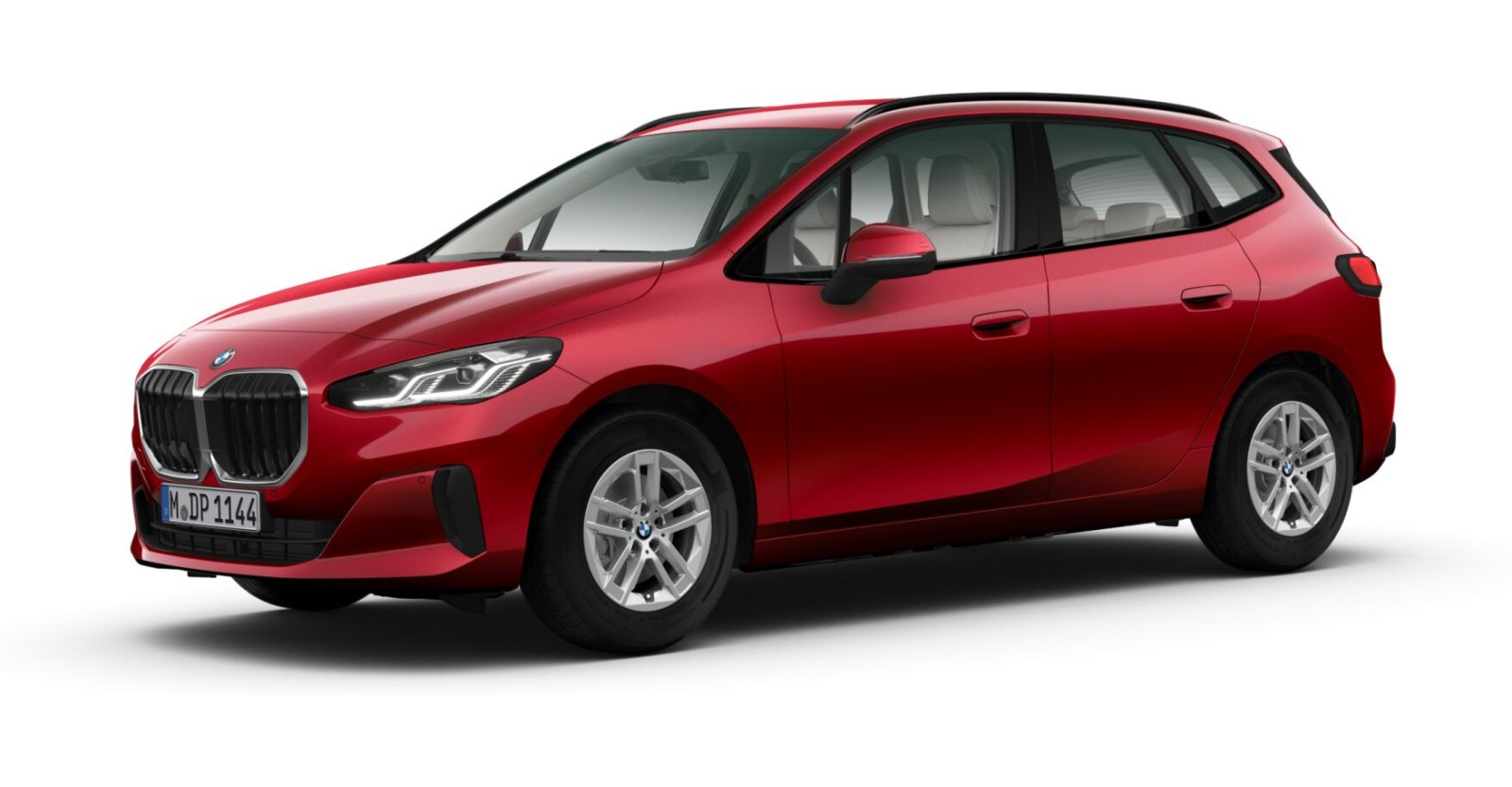 BMW 216i Active Tourer in Rot von vorne BMW 216i Active Tourer in Rot von vorne