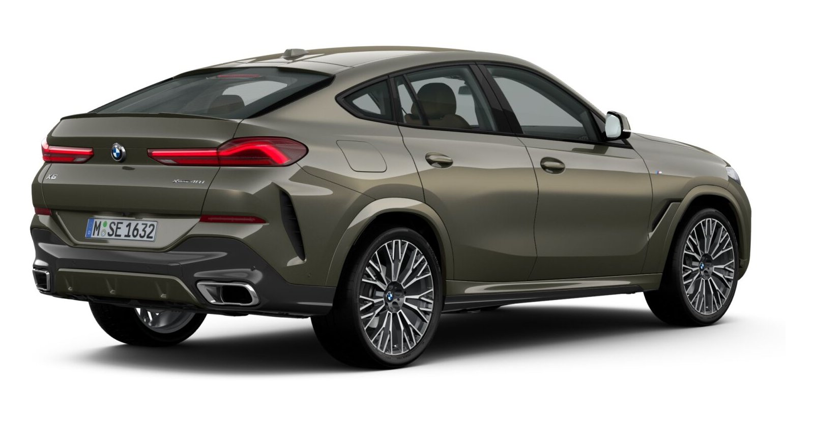 BMW BMW X in Grün von hinten BMW BMW X in Grün von hinten