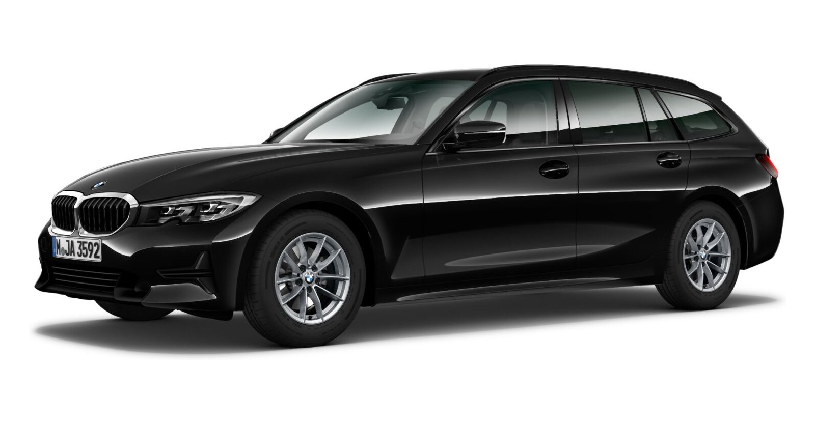 BMW BMW 3er in Schwarz von vorne BMW BMW 3er in Schwarz von vorne