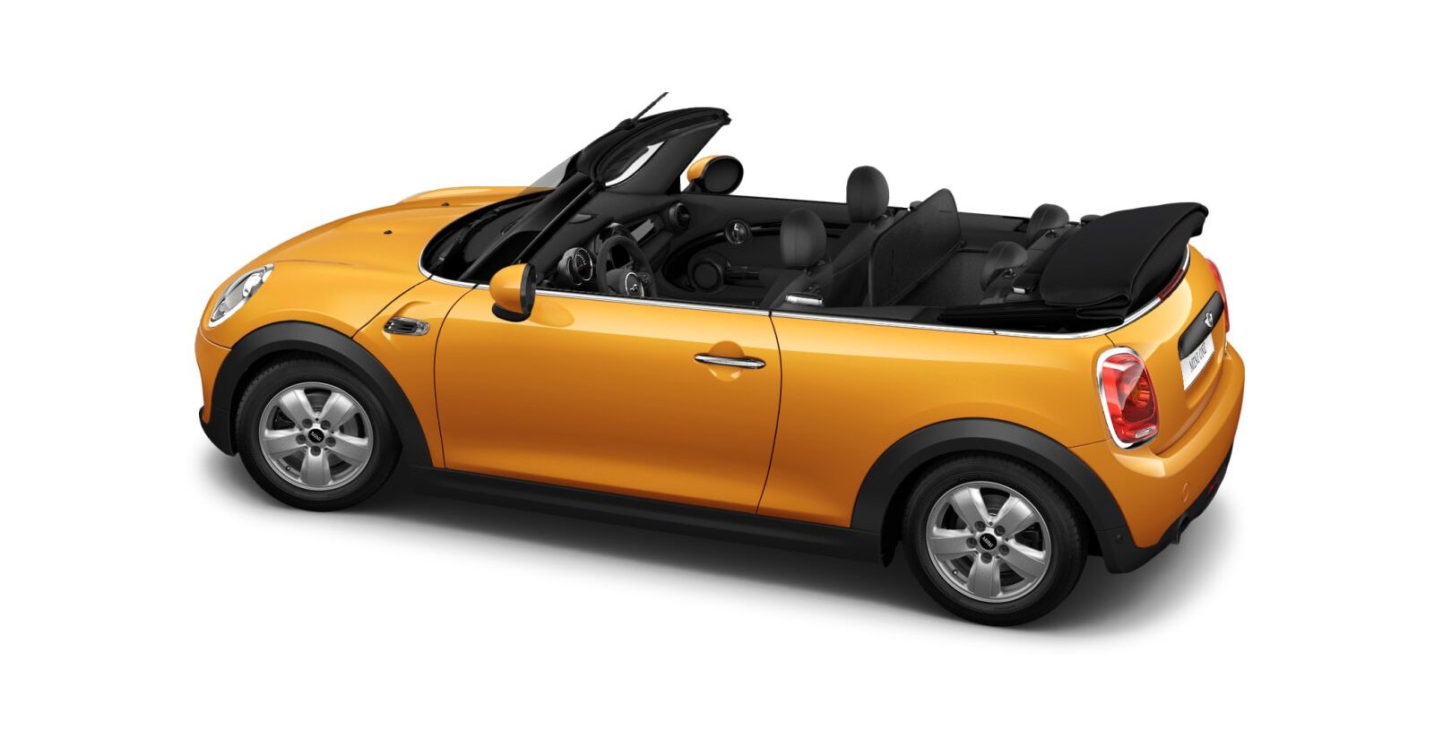MINI MINI Cabrio in Orange von hinten