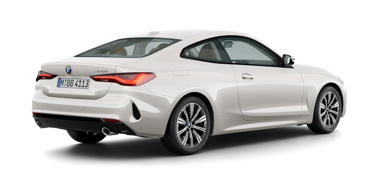 BMW BMW 4er in Weiß von hinten BMW BMW 4er in Weiß von hinten