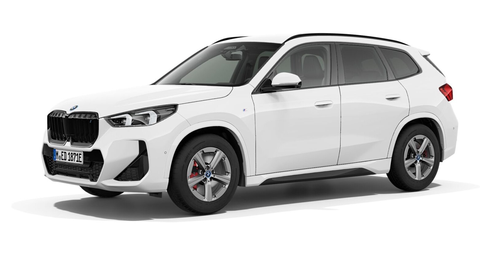 BMW iX1 xDrive30 in Weiß von vorne