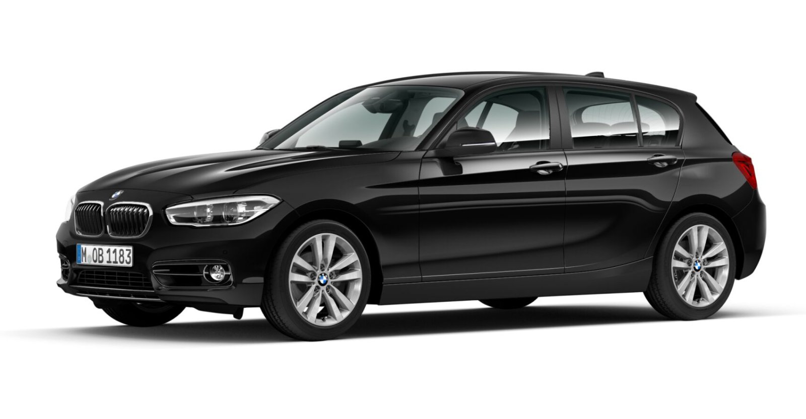 BMW BMW 1er in Schwarz von vorne BMW BMW 1er in Schwarz von vorne
