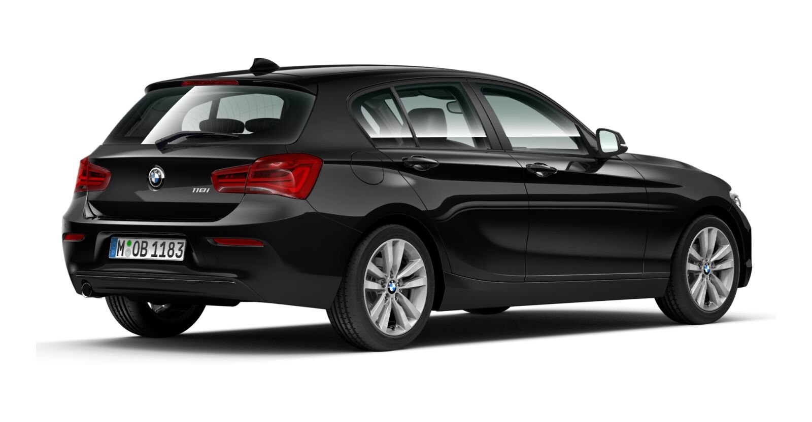 BMW BMW 1er in Schwarz von hinten BMW BMW 1er in Schwarz von hinten