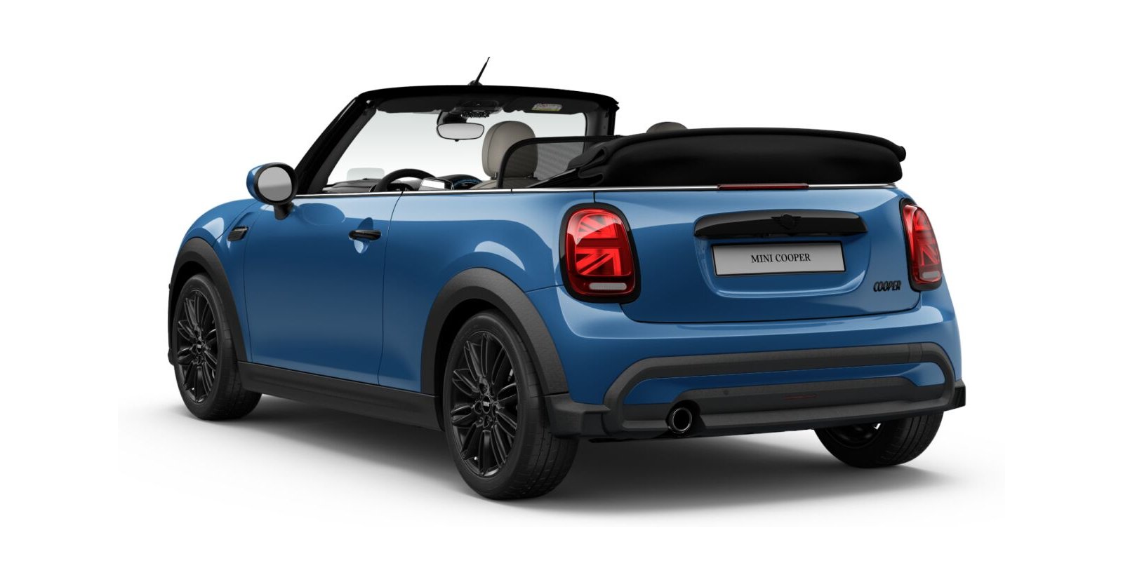MINI MINI Cabrio in Blau von hinten MINI MINI Cabrio in Blau von hinten