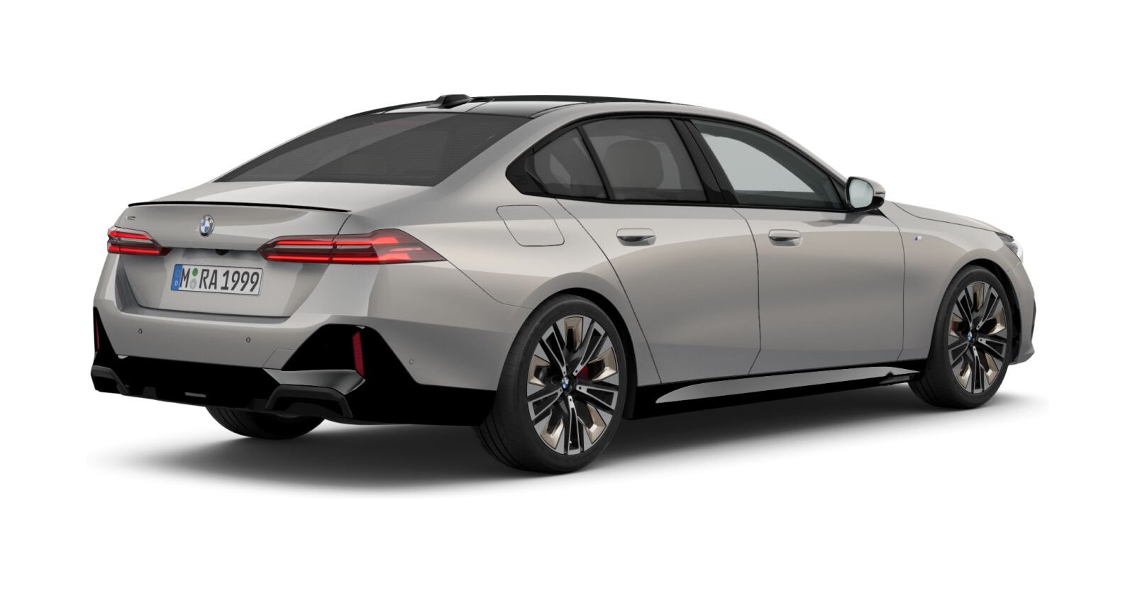 BMW BMW 5er in Grau von hinten