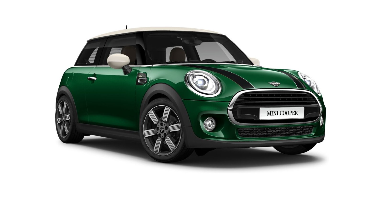MINI Cooper 3-Türer in Grün von vorne