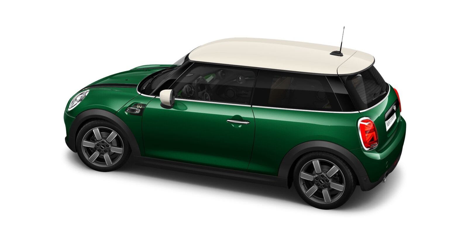 MINI MINI 3-Türer in Grün von hinten