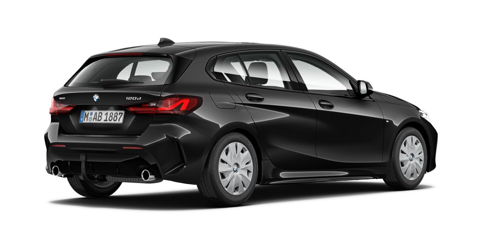 BMW BMW 1er in Schwarz von hinten BMW BMW 1er in Schwarz von hinten