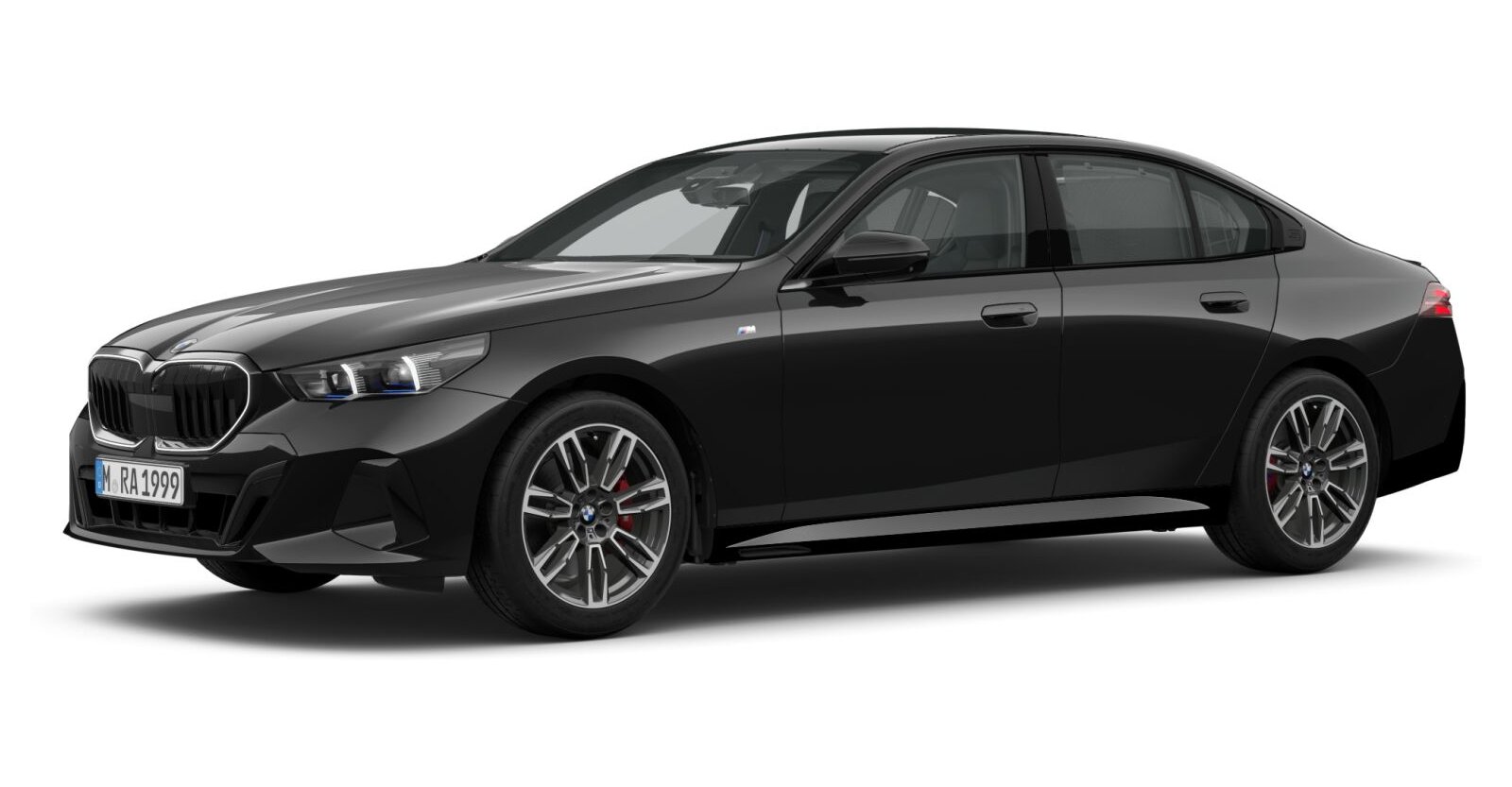 BMW 520d Limousine in Schwarz von vorne