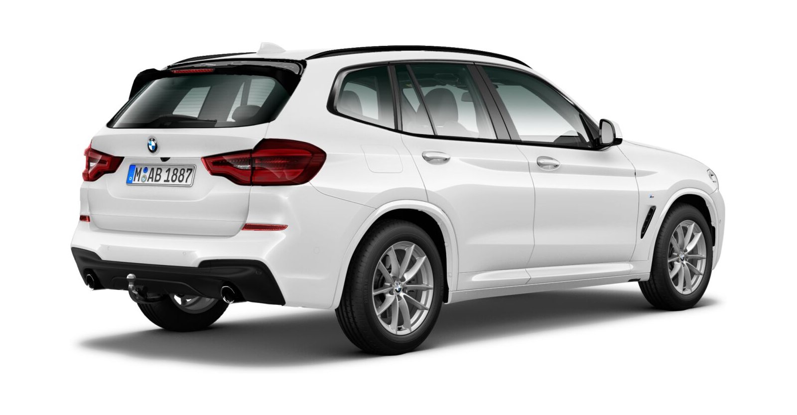 BMW BMW X in Weiß von hinten BMW BMW X in Weiß von hinten