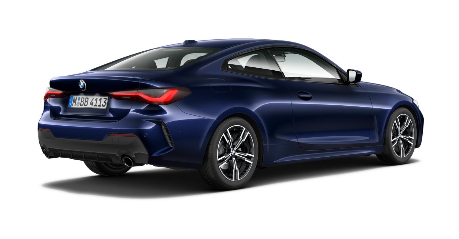 BMW BMW 4er in Blau von hinten BMW BMW 4er in Blau von hinten