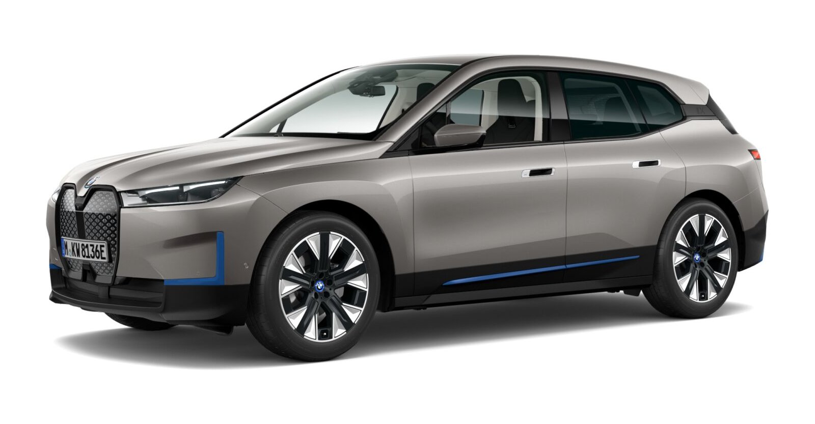 BMW iX xDrive40 in Grau von vorne