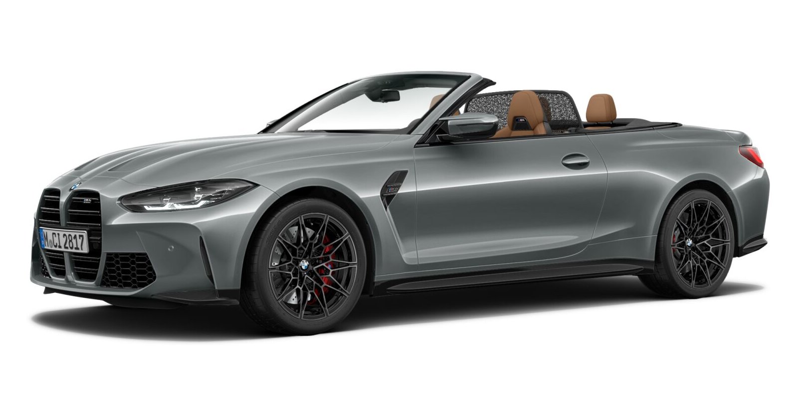 BMW M4 Cabrio Competition mit M xDrive in Grau von vorne
