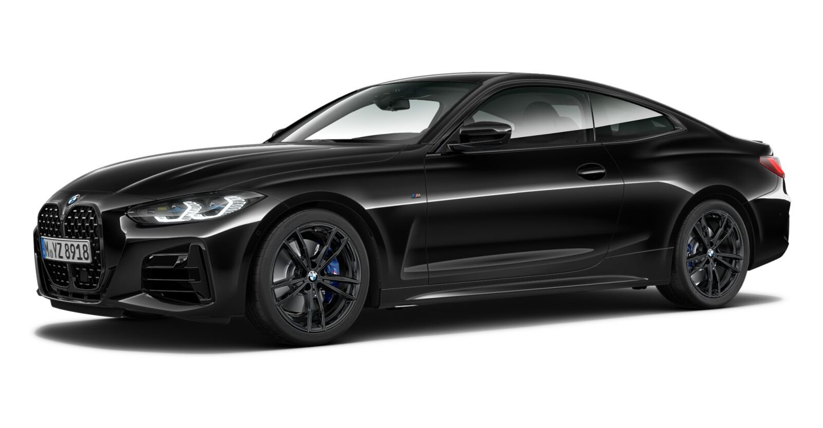 BMW M440i xDrive Coupé in Schwarz von vorne