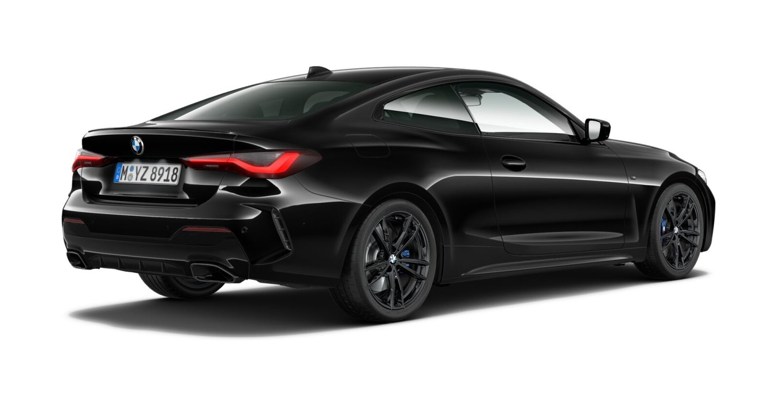BMW BMW 4er in Schwarz von hinten