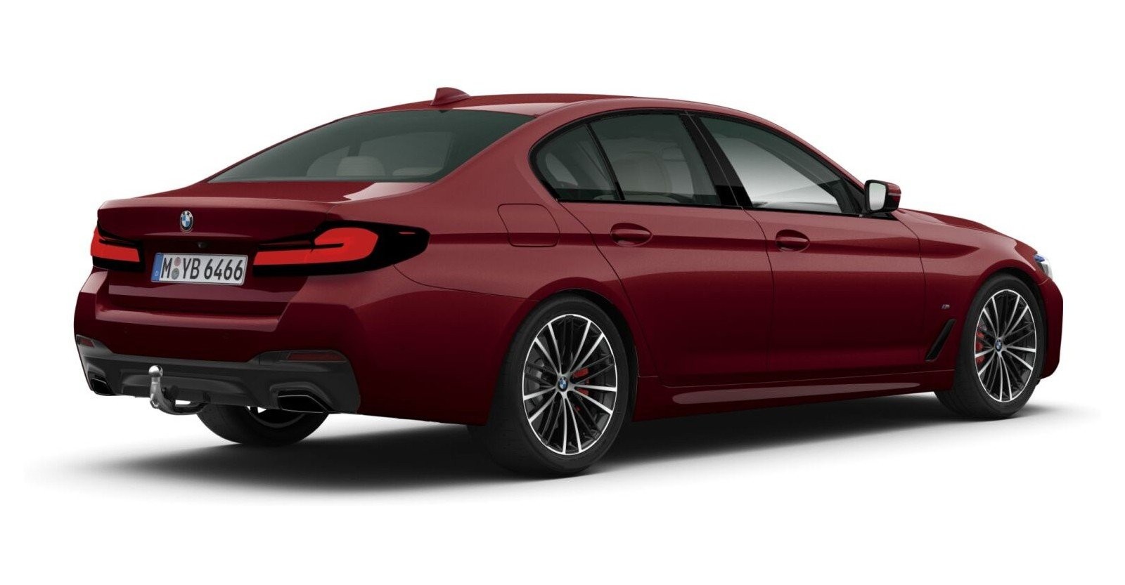 BMW BMW 5er in Rot von hinten BMW BMW 5er in Rot von hinten