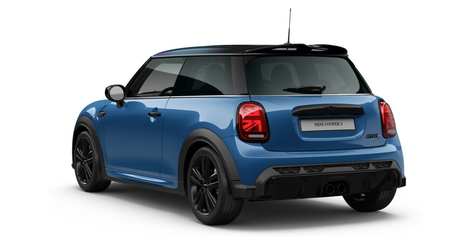 MINI MINI 3-Türer in Blau von hinten