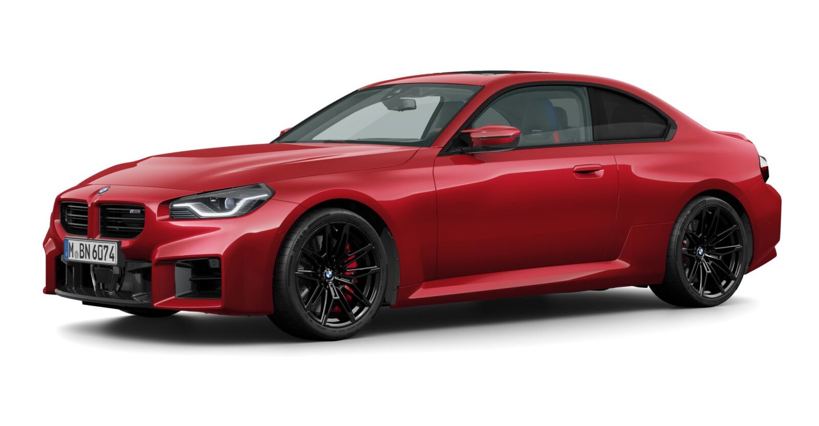 BMW M2 Coupé in Rot von vorne