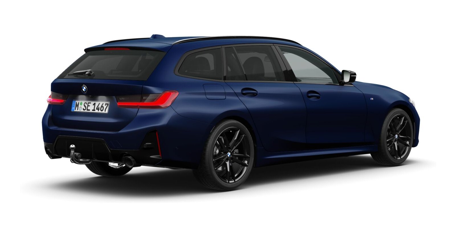 BMW BMW 3er in Blau von hinten BMW BMW 3er in Blau von hinten