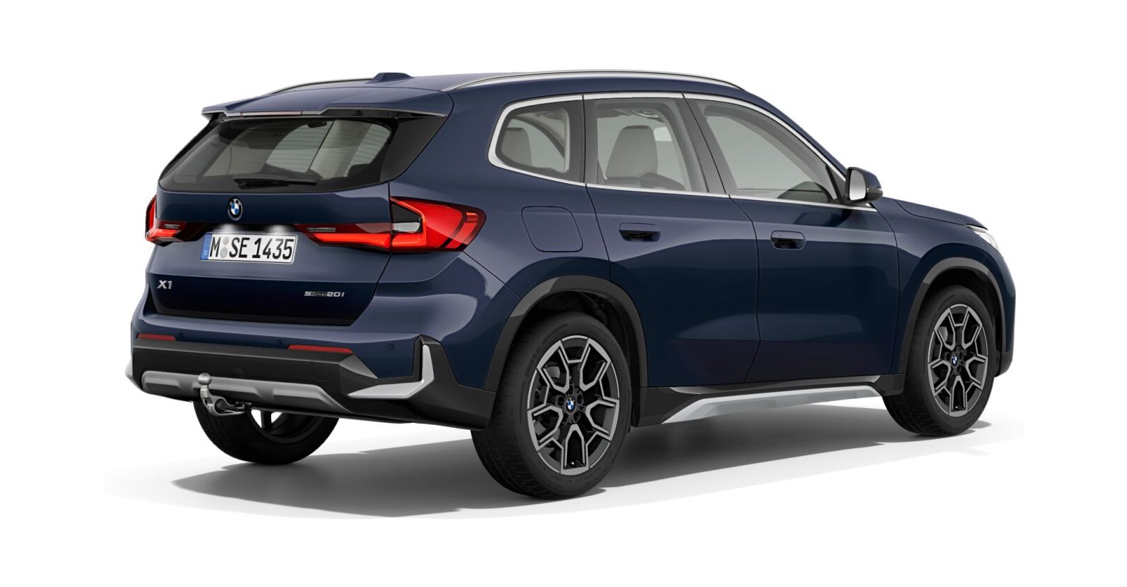 BMW BMW X in Blau von hinten BMW BMW X in Blau von hinten