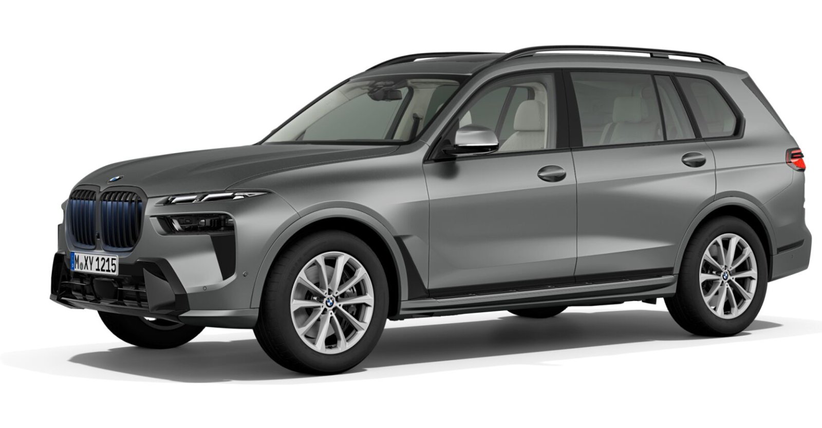 BMW X7 xDrive40i in Grau von vorne
