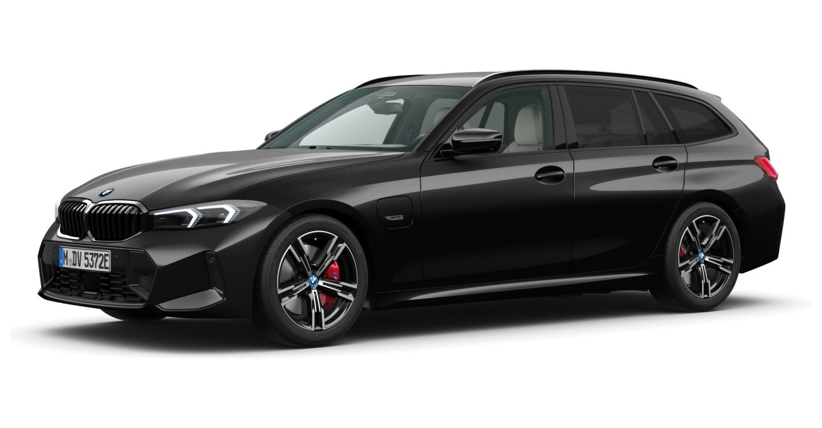 BMW BMW 3er in Schwarz von vorne BMW BMW 3er in Schwarz von vorne