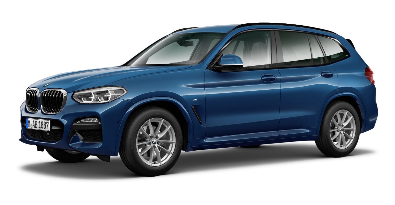 BMW X3 xDrive20d in Blau von vorne BMW X3 xDrive20d in Blau von vorne