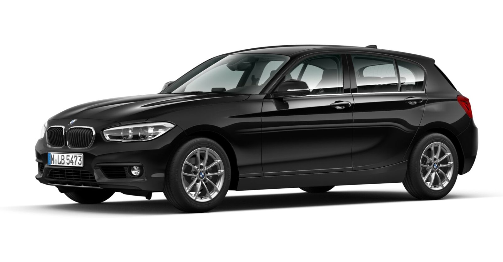 BMW BMW 1er in Schwarz von vorne BMW BMW 1er in Schwarz von vorne