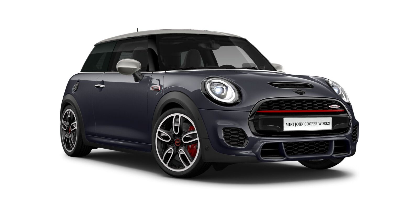 MINI JCW 3-Türer in Grau von vorne