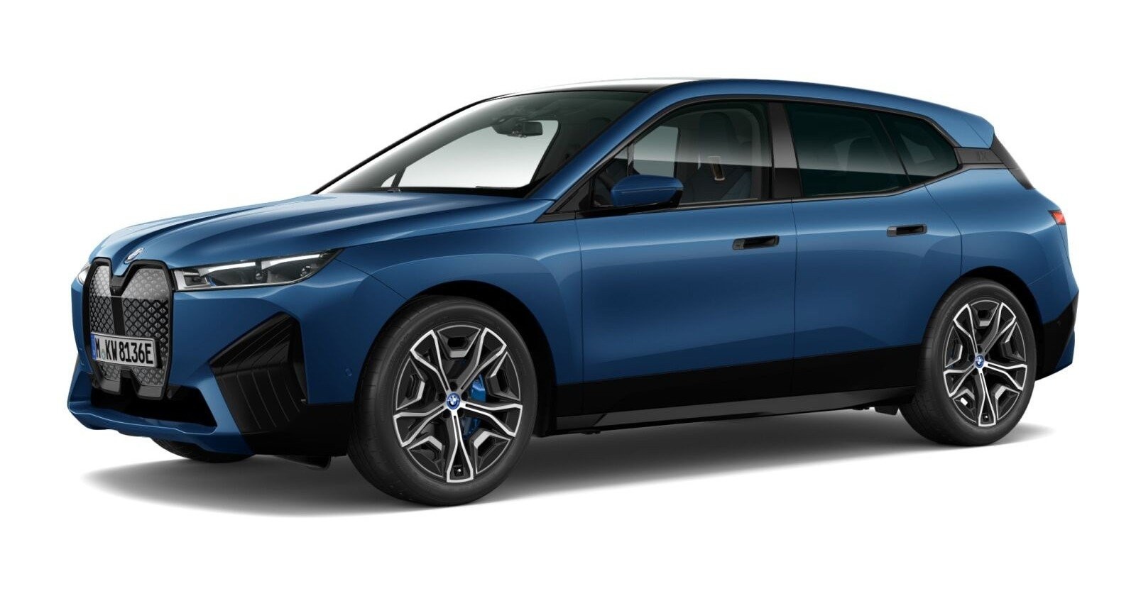 BMW BMW I in Blau von vorne BMW BMW I in Blau von vorne