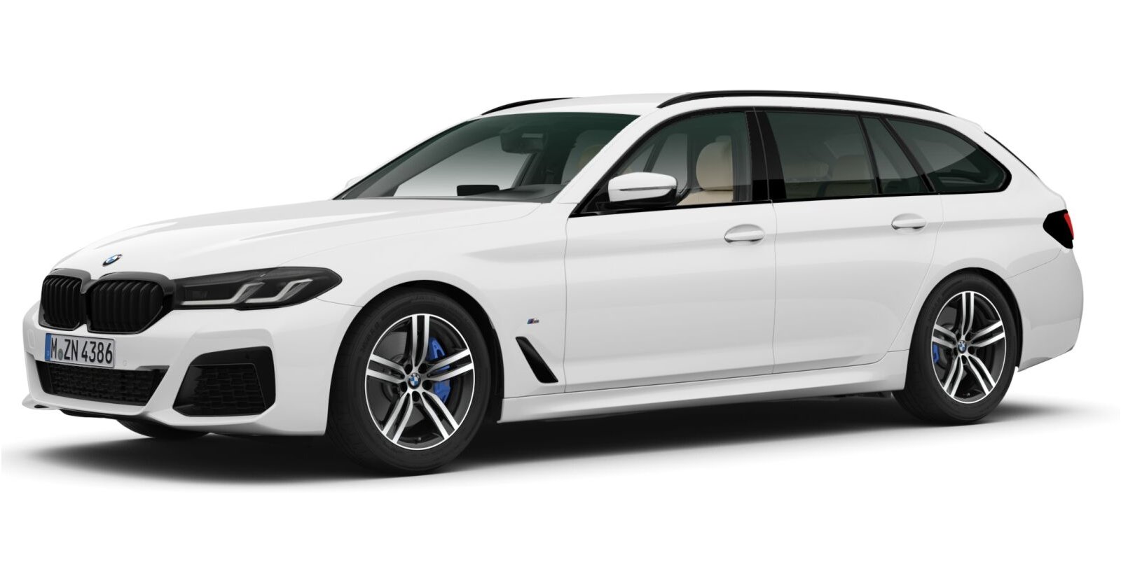 BMW BMW 5er in Weiß von vorne BMW BMW 5er in Weiß von vorne