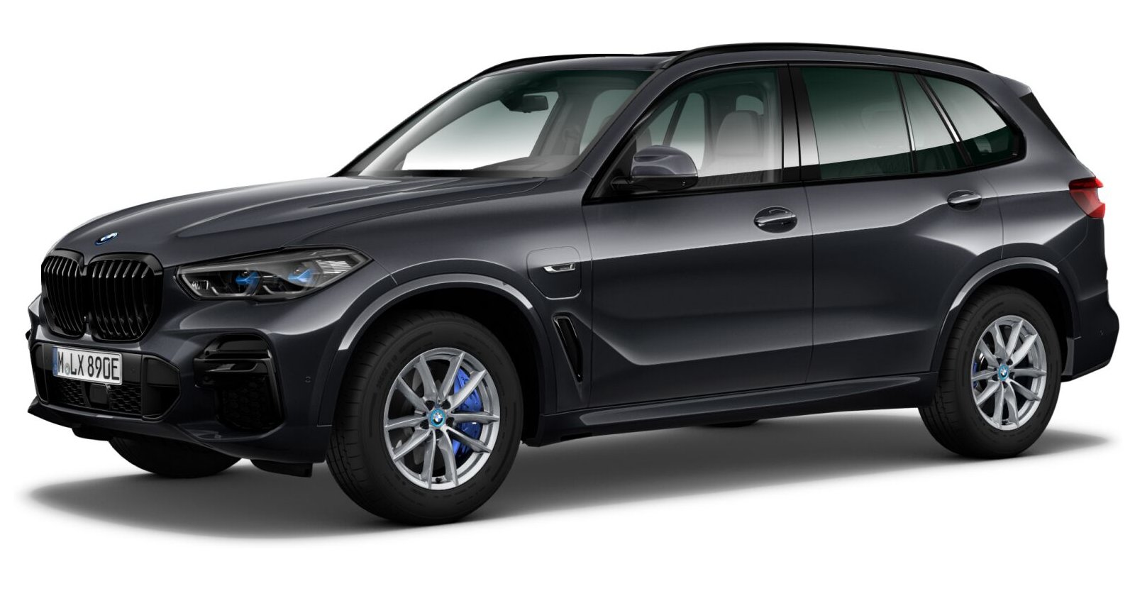 BMW X5 xDrive45e in Grau von vorne BMW X5 xDrive45e in Grau von vorne