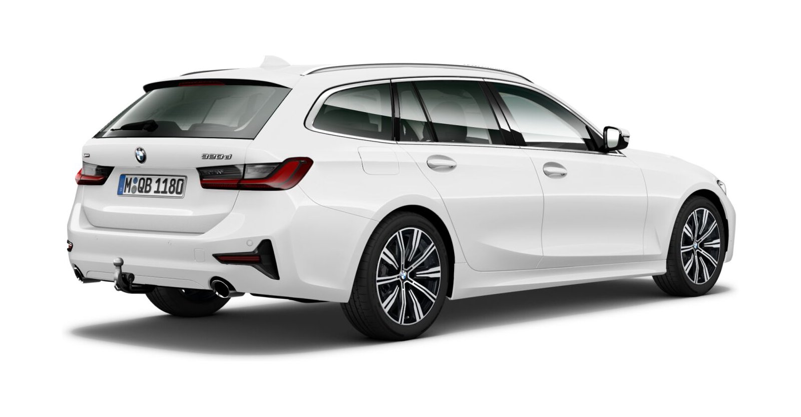 BMW BMW 3er in Weiß von hinten BMW BMW 3er in Weiß von hinten
