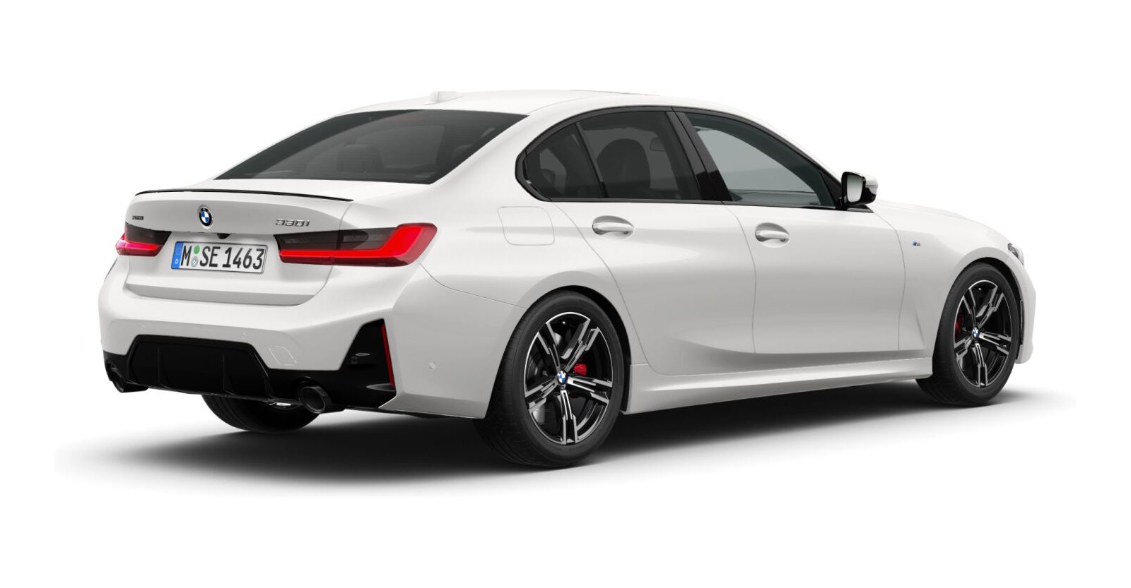 BMW BMW 3er in Weiß von hinten