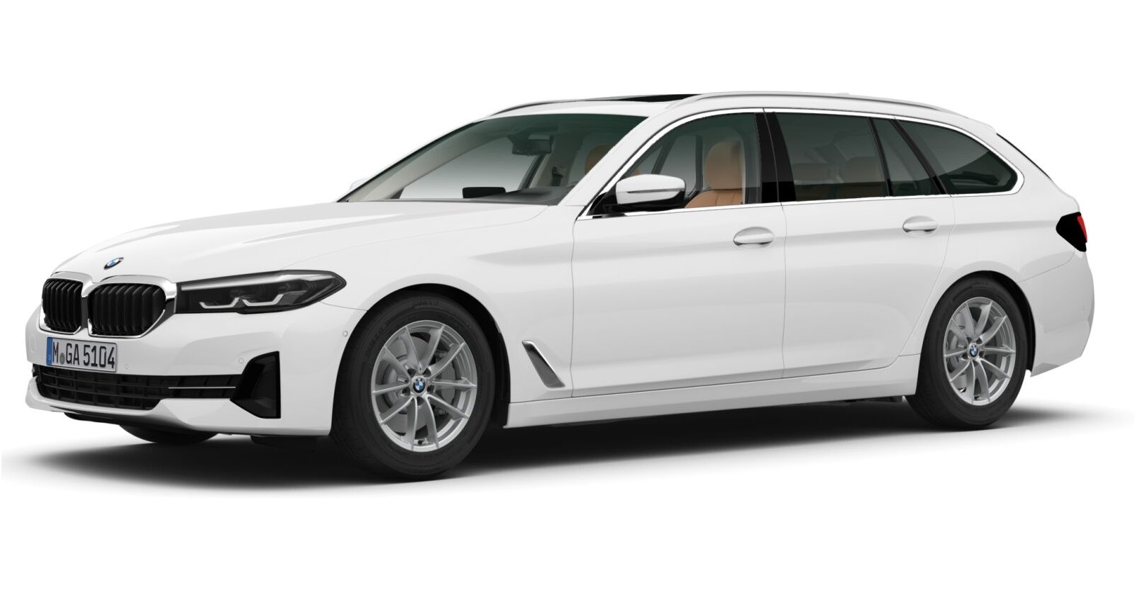 BMW BMW 5er in Weiß von vorne BMW BMW 5er in Weiß von vorne