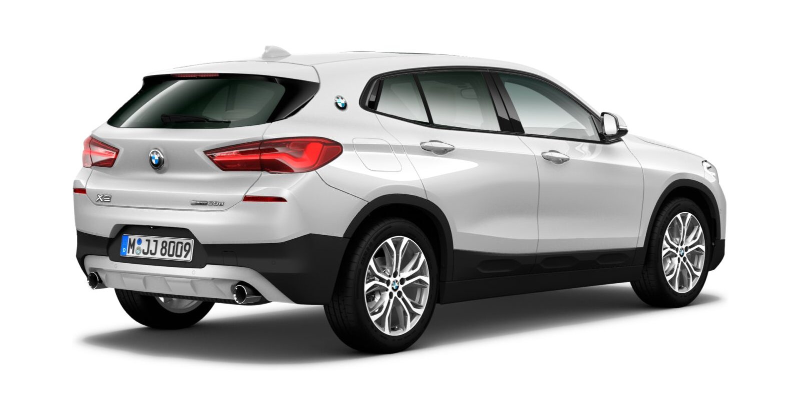 BMW BMW X in Weiß von hinten BMW BMW X in Weiß von hinten
