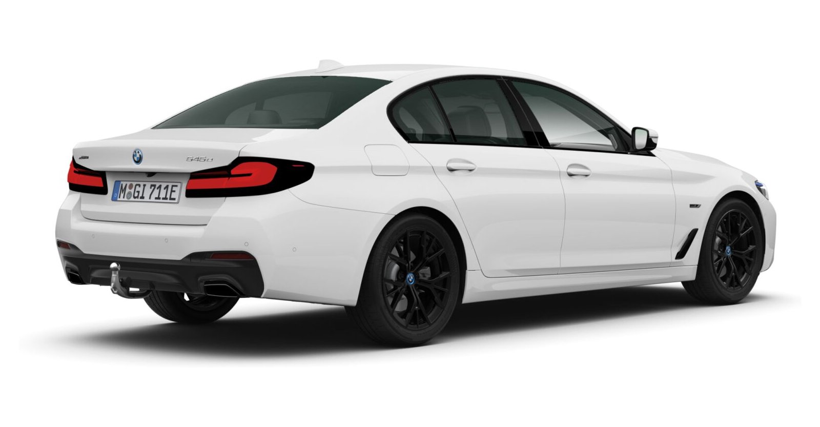 BMW BMW 5er in Weiß von hinten BMW BMW 5er in Weiß von hinten