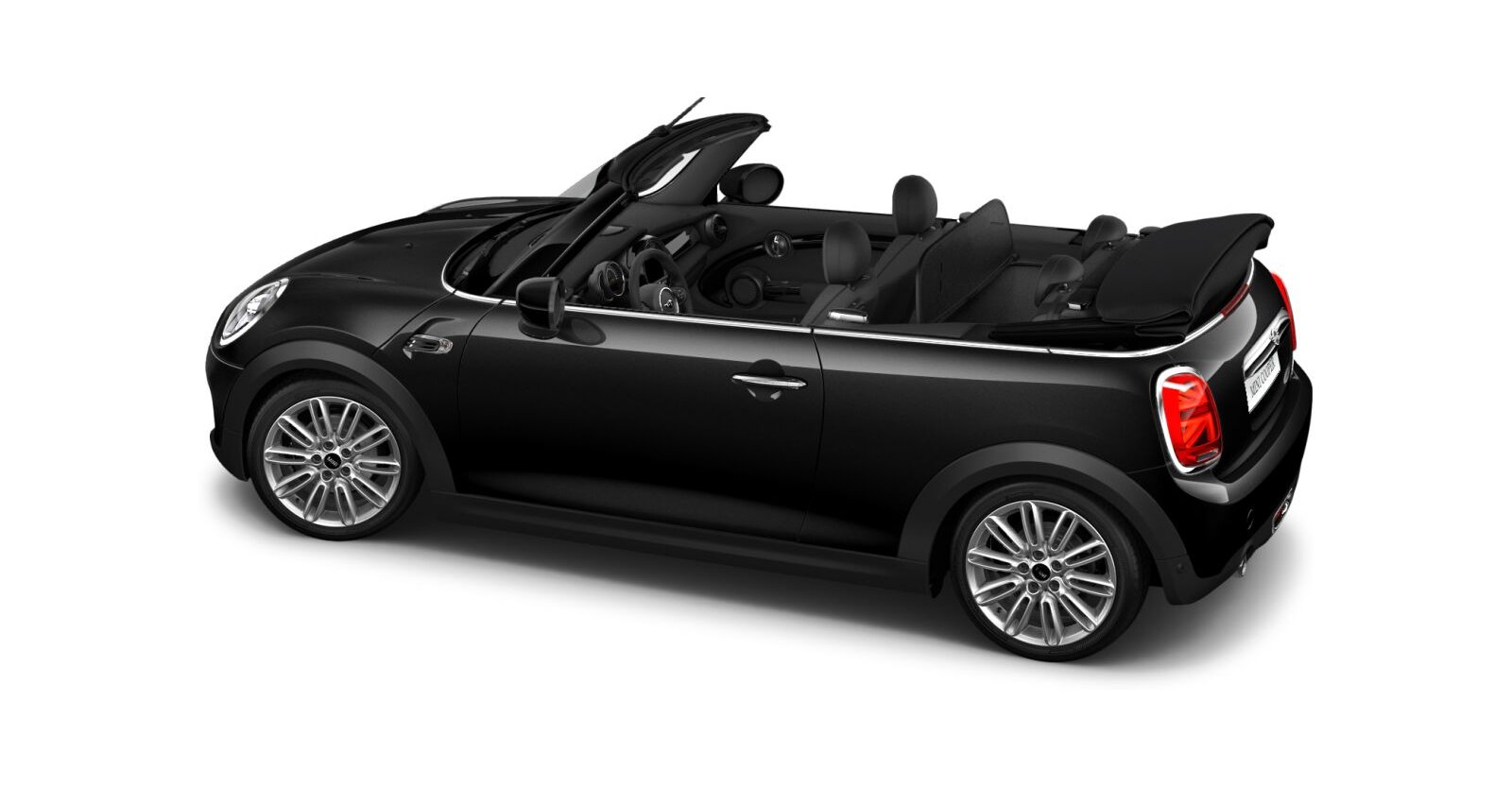 MINI MINI Cabrio in Schwarz von hinten