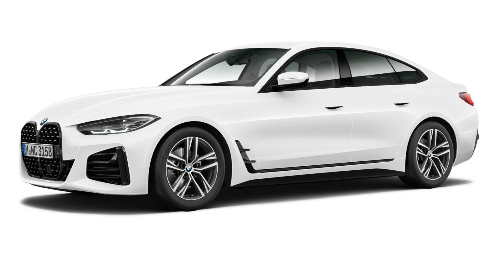 BMW 420d Gran Coupé in Weiß von vorne