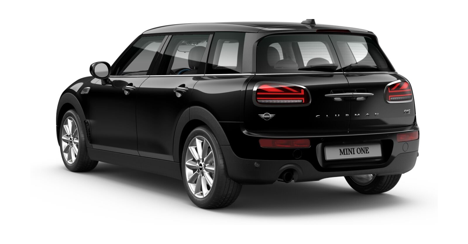 MINI MINI Clubman in Schwarz von hinten MINI MINI Clubman in Schwarz von hinten