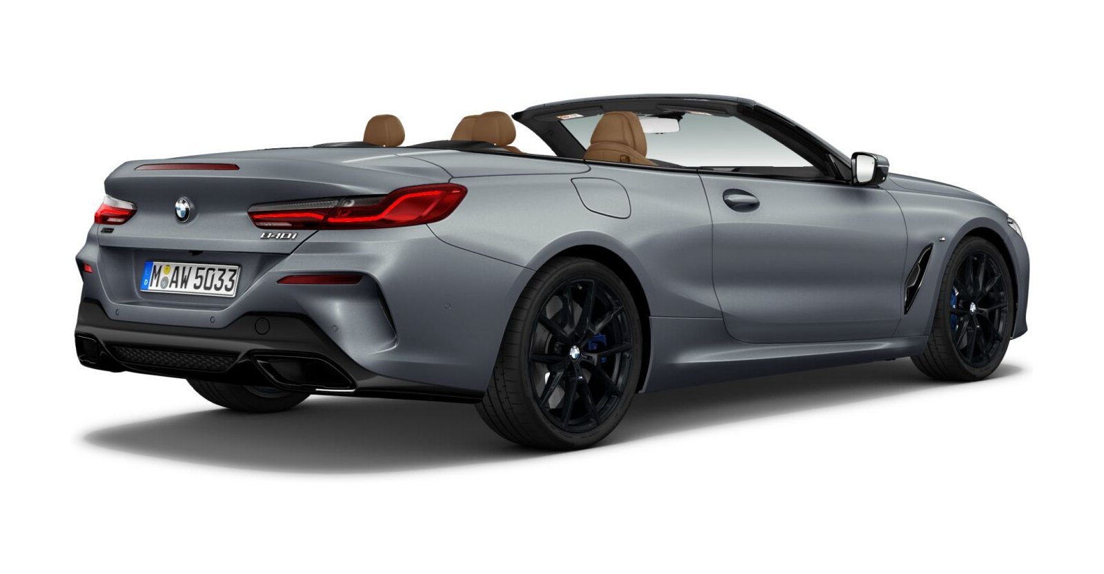BMW BMW 8er in Blau von hinten