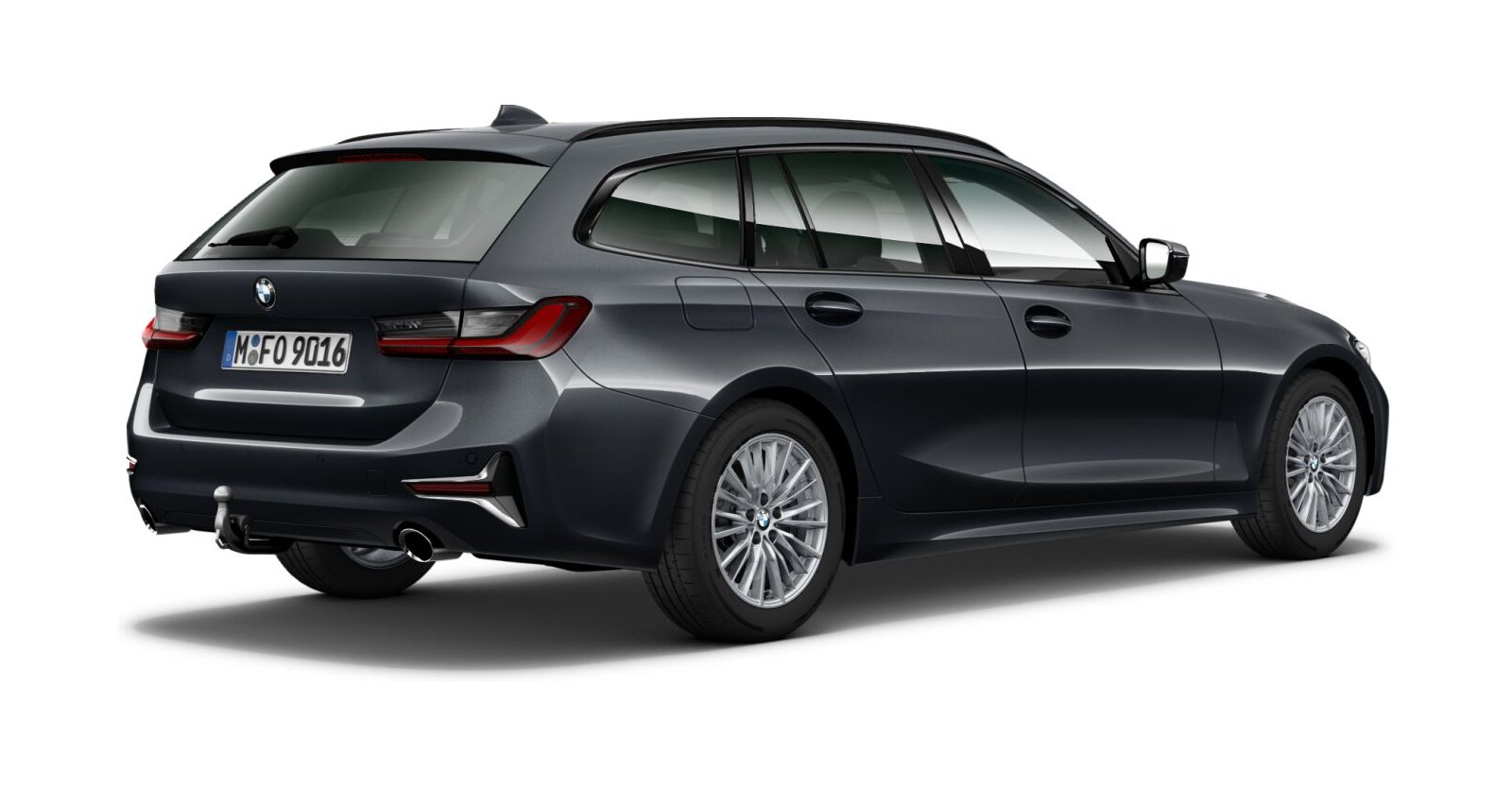 BMW BMW 3er in Grau von hinten BMW BMW 3er in Grau von hinten